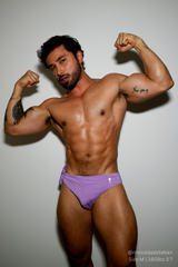 Side-Tie Swim Briefs - Lavender