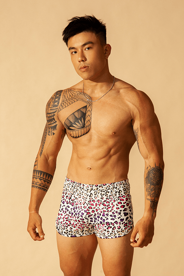 Casual Booty Short Shorts - Rainbow Leopard - JJ Malibu 