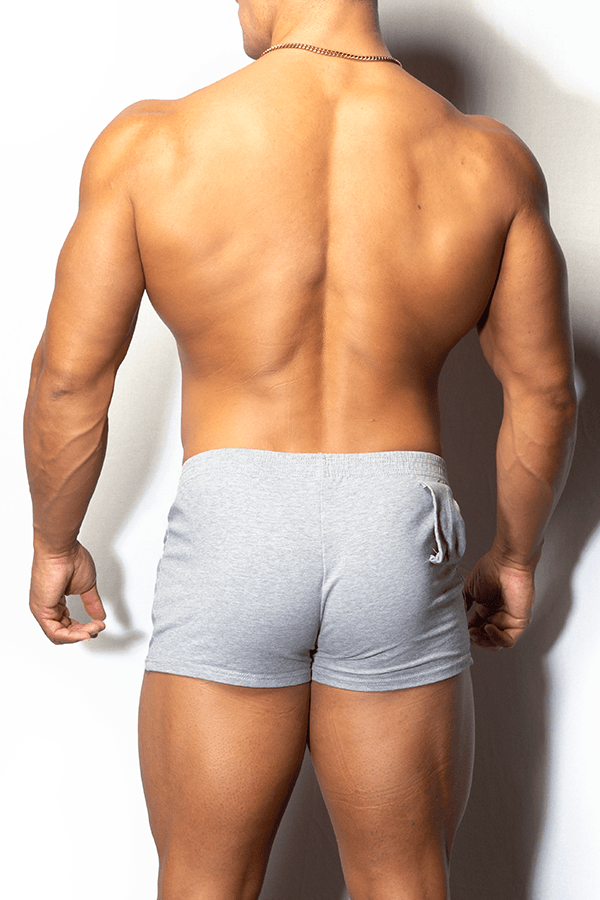 Crush On You Cotton Shorts With Towel Holder Loop - Grey - JJ Malibu 
