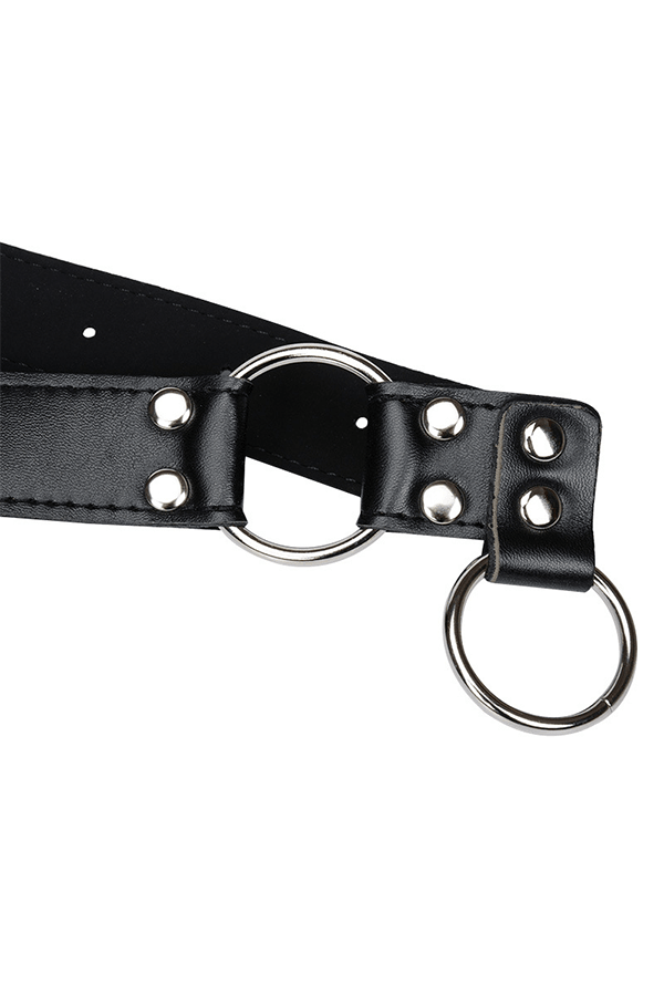 Leather Handcuff and Belt Restraint with Removable Chain Link - JJ Malibu 