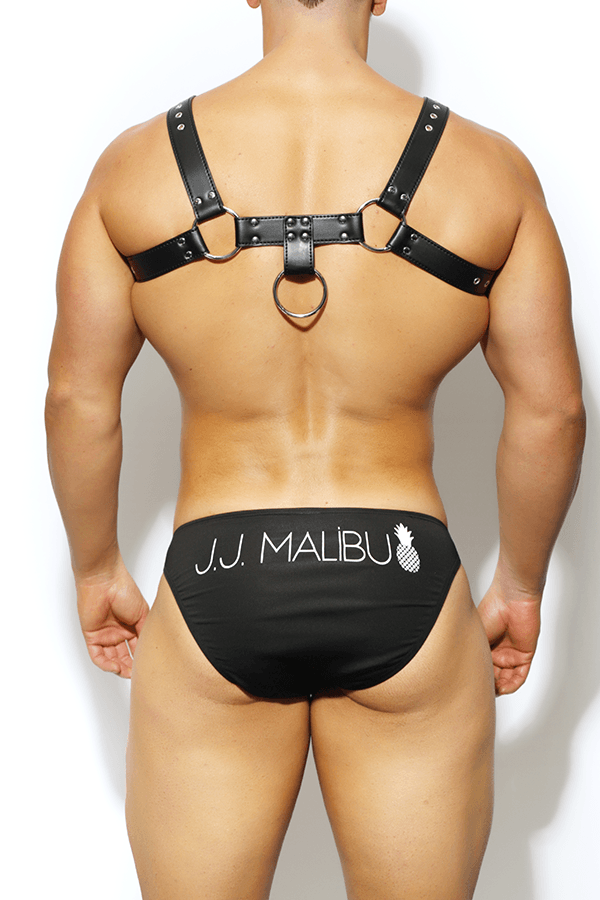 Wrap your partner in alluring leather with this demanding Harness. The faux leather straps on a fully adjustable design make getting dressed up easy, whether as a prop or a part of your play. Whether for kinky fun or festival wear, this Harness adds an instant boost to your look. Tags: mens big bulge, gay lingerie, gay men in lingerie, mens booty