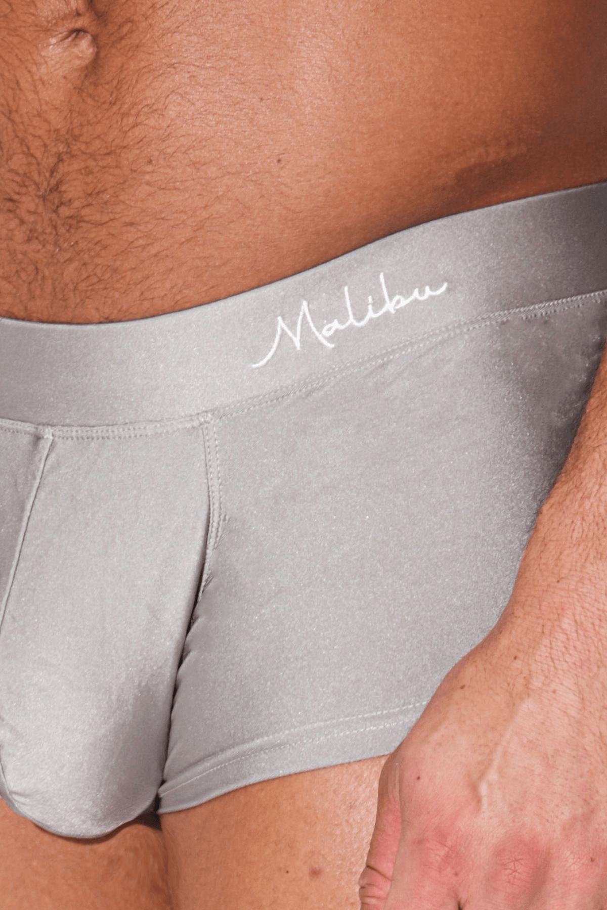 Dynamic Shine Boxer Briefs - Silver - JJ Malibu 