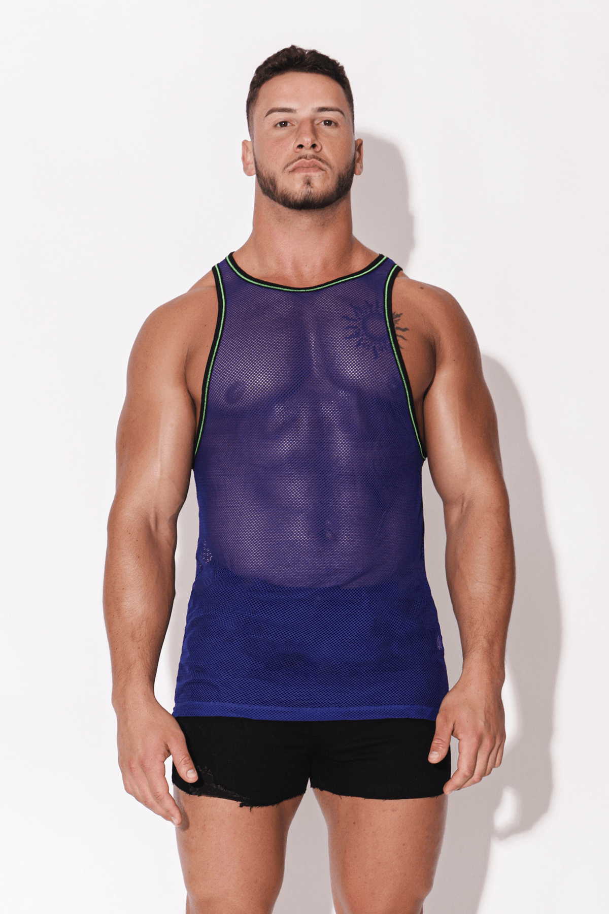 Noticed Mesh Tank Top - Blue - JJ Malibu 