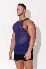 Noticed Mesh Tank Top - Blue - JJ Malibu 