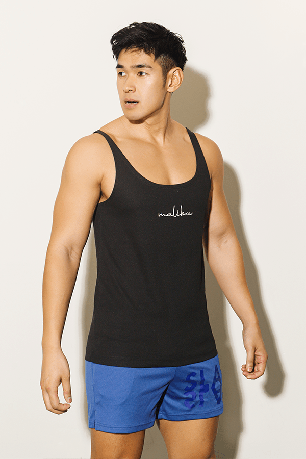 Mind in Malibu Wide-Cut Tank Top - Black - JJ Malibu 