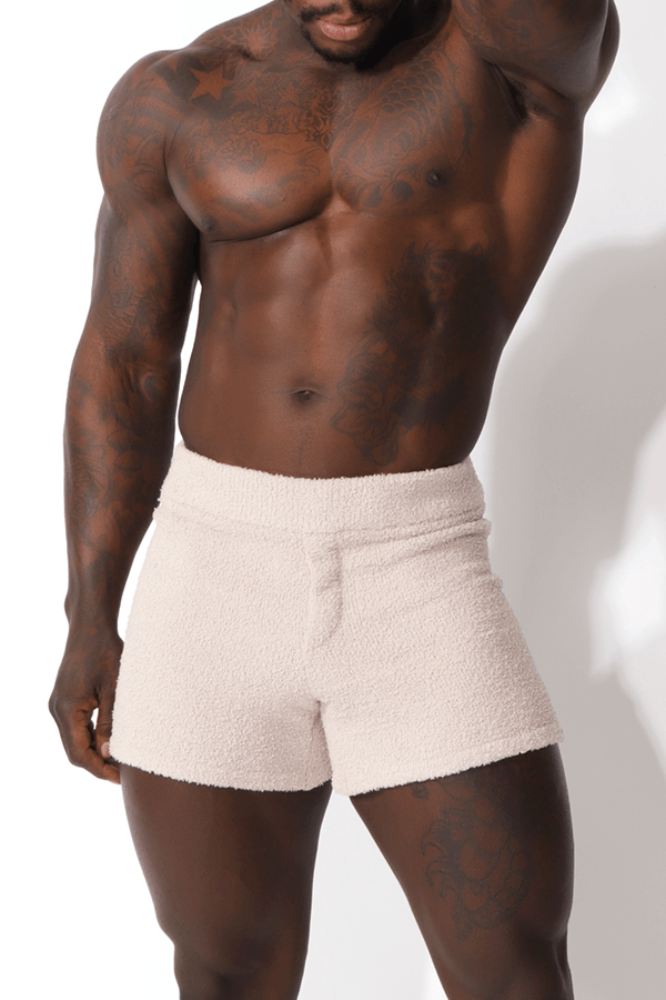 Perfectly Plush Knit Short Shorts - Beige - JJ Malibu 
