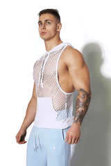 Lustful Stringer Hoodie - White - JJ Malibu 