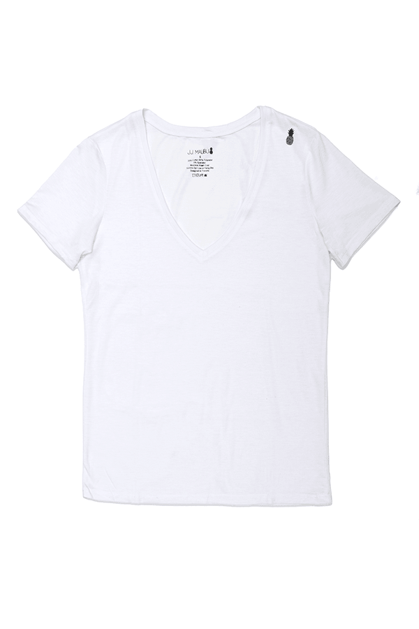 White v neck sales t shirt png