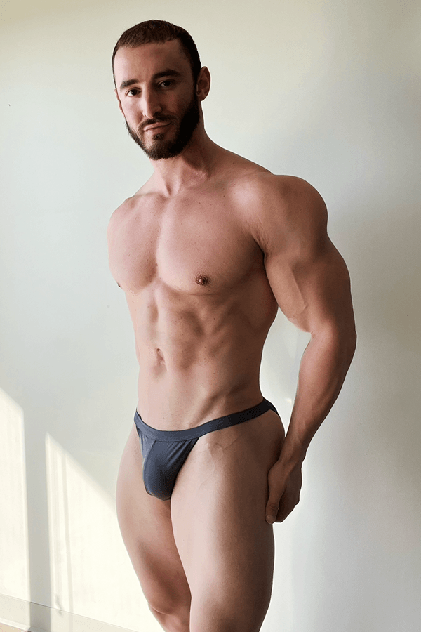 Play Swim Briefs with Rear Mesh Window - Dark Grey - JJ Malibu 