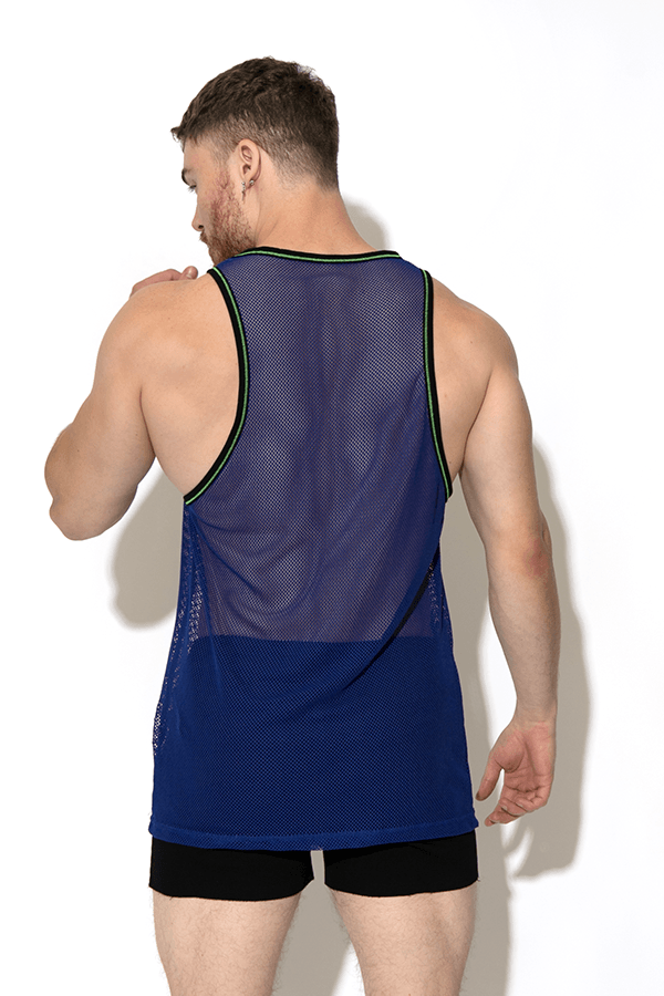 Noticed Mesh Tank Top - Blue - JJ Malibu 