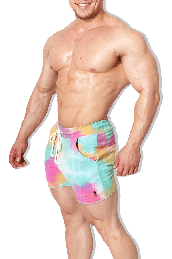 Nomad Cotton Short Shorts - Multicolor Tie Dye - JJ Malibu 