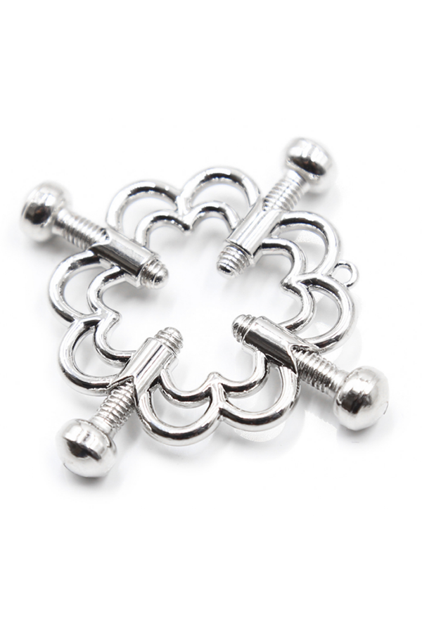 Kinky Adjustable Clover Design Metal Nipple Clamps