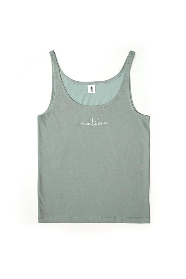 Mind in Malibu Wide-Cut Tank Top - Light Green - JJ Malibu 